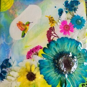 Sunflowers & hummingbirds